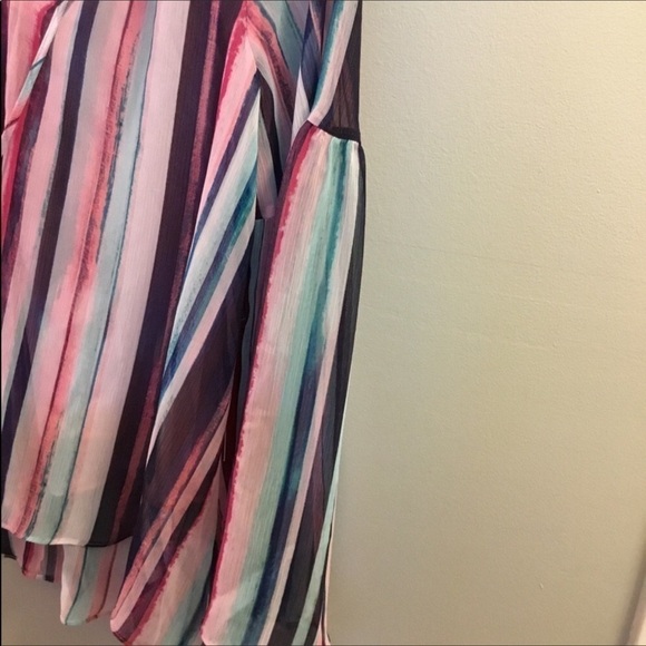 JENNIFER Lopez Medium shirred peasant too with chiffon construction - Picture 4 of 16